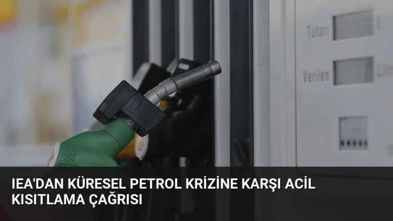IEA’dan Küresel Petrol Krizine Karşı Acil Kısıtlama Çağrısı