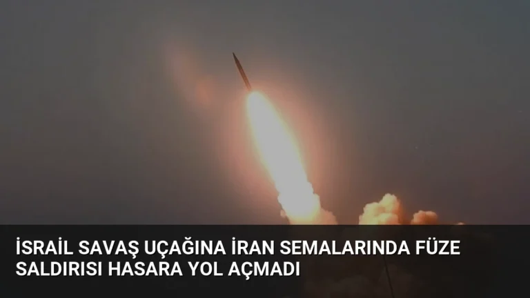İsrail savaş uçağına İran semalarında füze saldırısı hasara yol açmadı