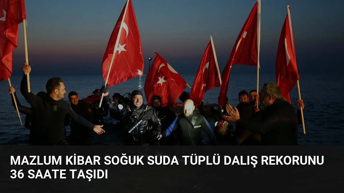 Mazlum Kibar Soğuk Suda Tüplü Dalış Rekorunu 36 Saate Taşıdı