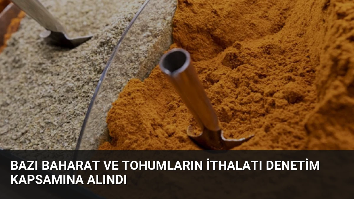 Bazı Baharat ve Tohumların İthalatı Denetim Kapsamına Alındı