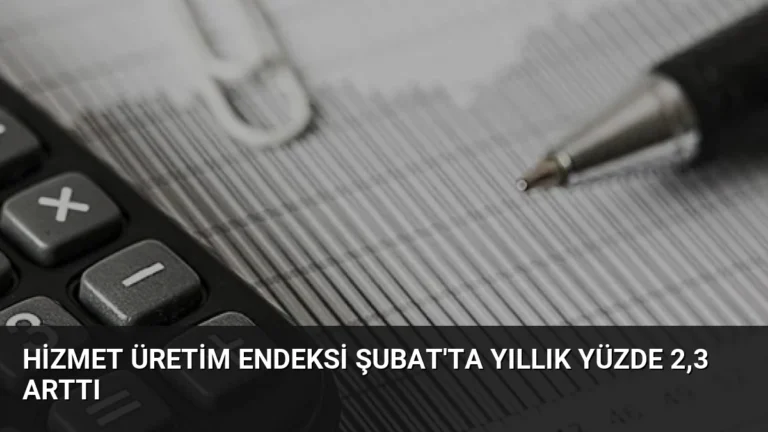 Hizmet Üretim Endeksi Şubat’ta Yıllık Yüzde 2,3 Arttı