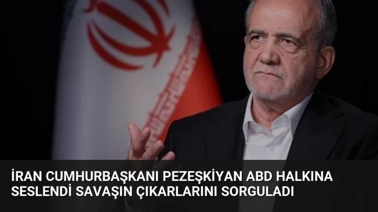 İran Cumhurbaşkanı Pezeşkiyan ABD Halkına Seslendi Savaşın Çıkarlarını Sorguladı