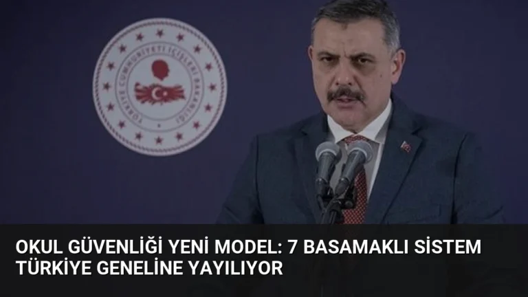 Okul Güvenliği Yeni Model: 7 Basamaklı Sistem Türkiye Geneline Yayılıyor
