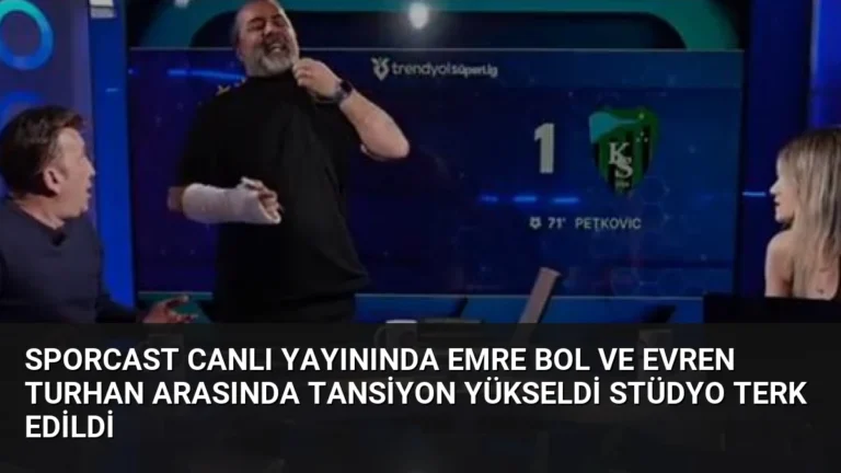 Sporcast Canlı Yayınında Emre Bol ve Evren Turhan Arasında Tansiyon Yükseldi Stüdyo Terk Edildi