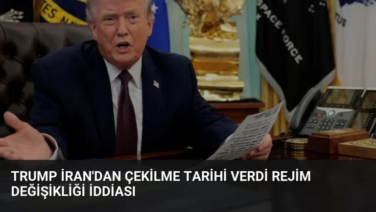 Trump İran’dan Çekilme Tarihi Verdi Rejim Değişikliği İddiası