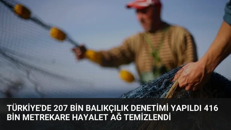 Türkiye’de 207 Bin Balıkçılık Denetimi Yapıldı 416 Bin Metrekare Hayalet Ağ Temizlendi