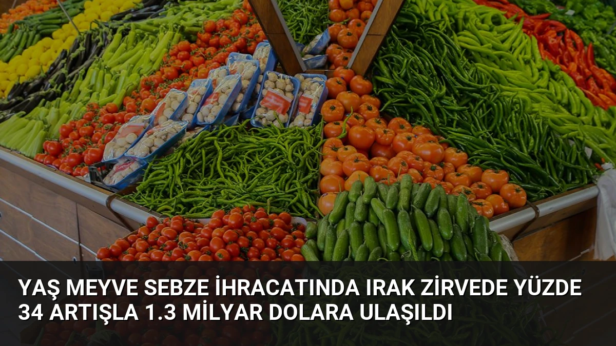 Yaş Meyve Sebze İhracatında Irak Zirvede Yüzde 34 Artışla 1.3 Milyar Dolara Ulaşıldı