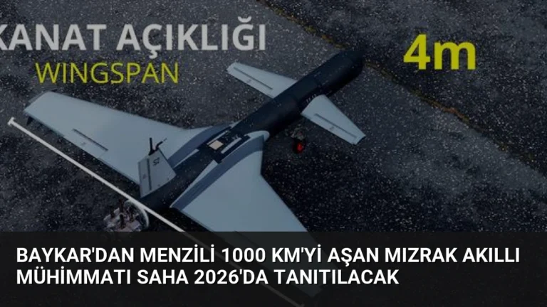 Baykar’dan Menzili 1000 Km’yi Aşan Mızrak Akıllı Mühimmatı SAHA 2026’da Tanıtılacak