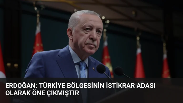 Erdoğan: Türkiye Bölgesinin İstikrar Adası Olarak Öne Çıkmıştır