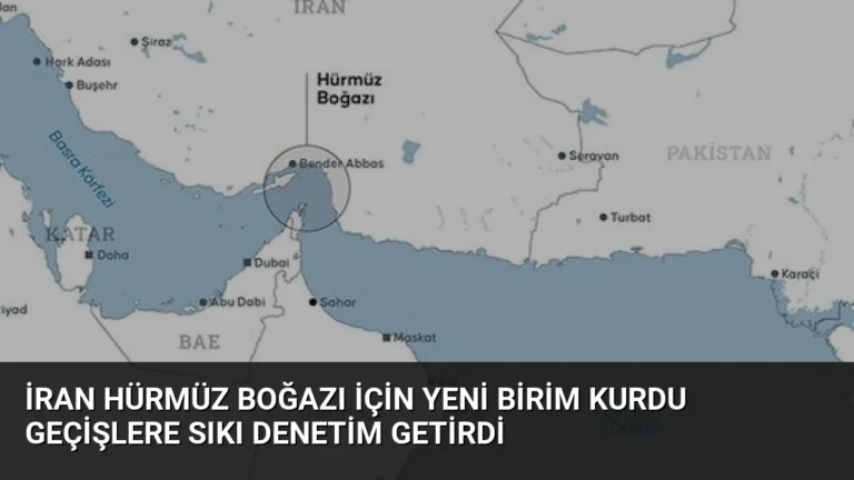 İran Hürmüz Boğazı İçin Yeni Birim Kurdu Geçişlere Sıkı Denetim Getirdi