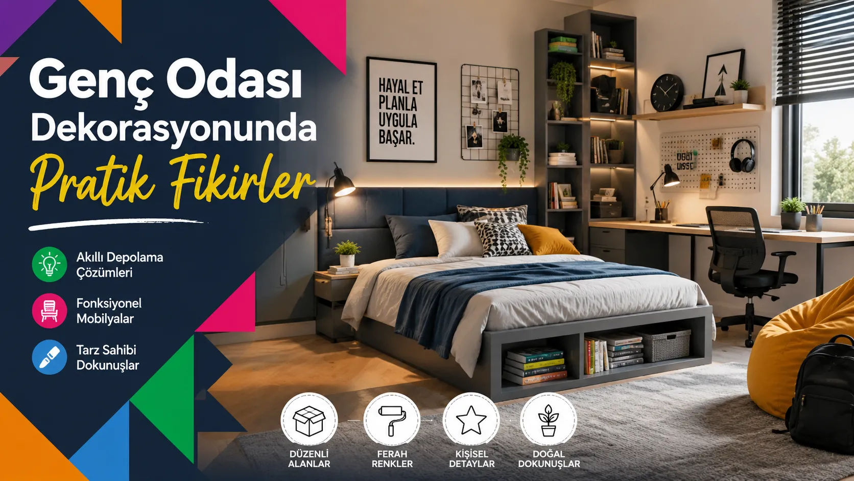 Genç Odası Dekorasyonunda Pratik Fikirler
