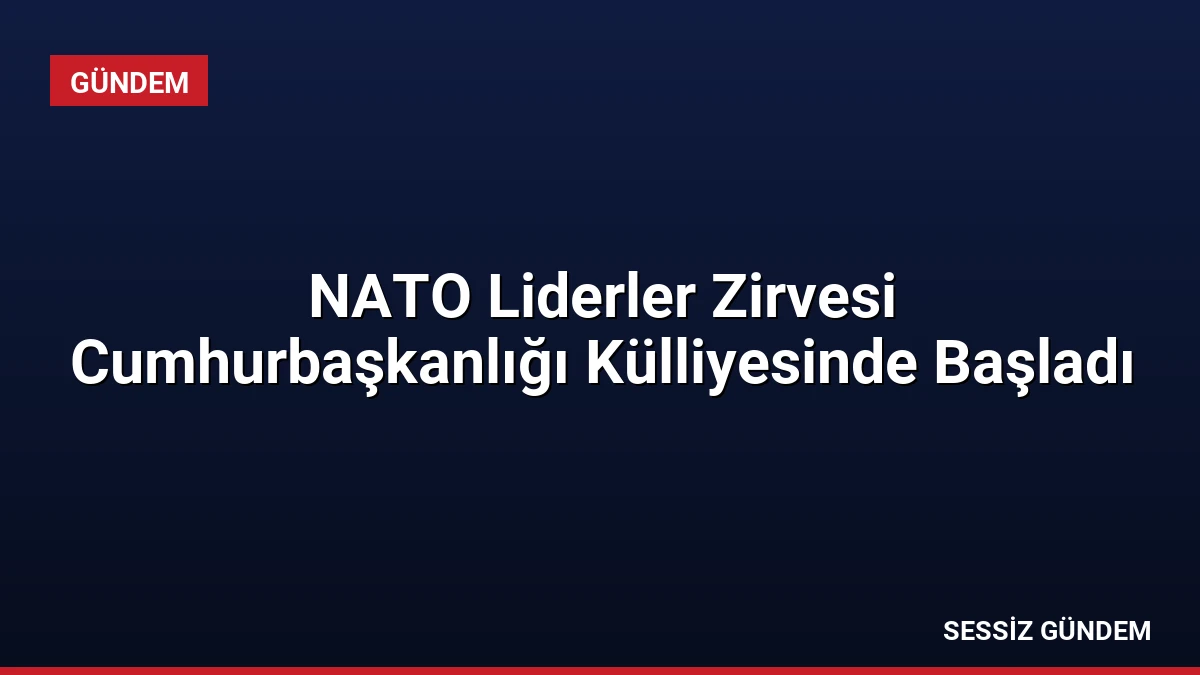 NATO Liderler Zirvesi Cumhurbaşkanlığı Külliyesinde Başladı