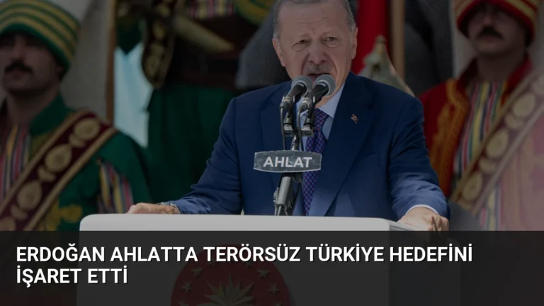 Erdoğan Ahlatta Terörsüz Türkiye Hedefini İşaret Etti