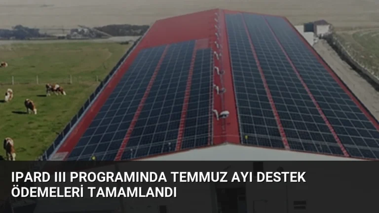 IPARD III Programında Temmuz Ayı Destek Ödemeleri Tamamlandı