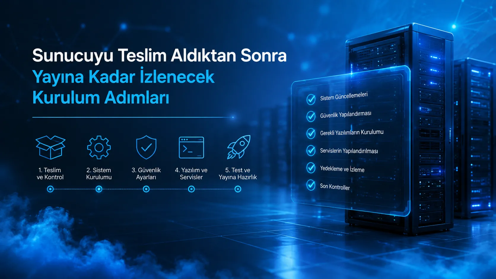Sunucuyu Teslim Aldıktan Sonra Yayına Kadar İzlenecek Kurulum Adımları