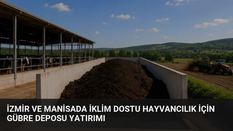 İzmir ve Manisada İklim Dostu Hayvancılık İçin Gübre Deposu Yatırımı