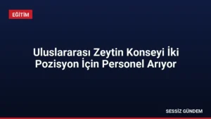 Uluslararası Zeytin Konseyi İki Pozisyon İçin Personel Arıyor