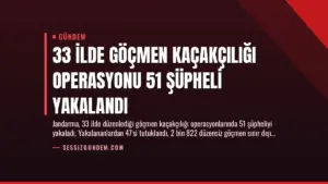 33 İlde Göçmen Kaçakçılığı Operasyonu 51 Şüpheli Yakalandı