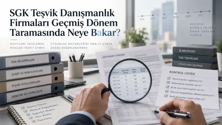 SGK Teşvik Danışmanlık Firmaları Geçmiş Dönem Taramasında Neye Bakar?