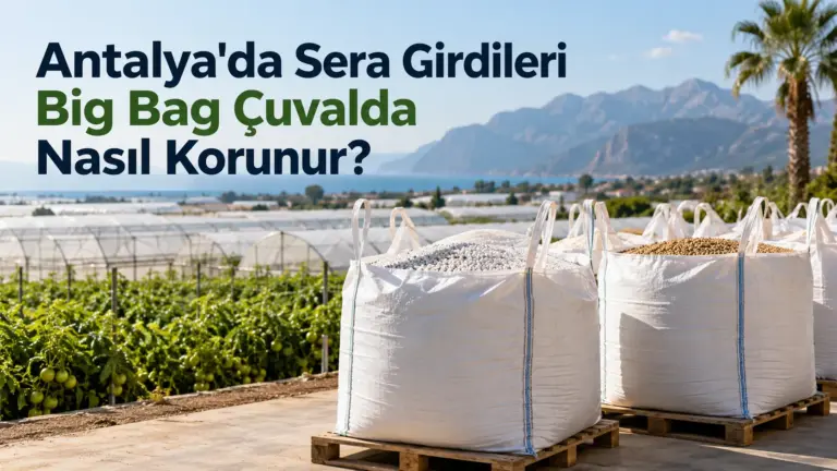 Antalya’da Sera Girdileri Big Bag Çuvalda Nasıl Korunur?