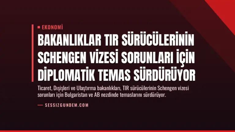 Bakanlıklar TIR Sürücülerinin Schengen Vizesi Sorunları İçin Diplomatik Temas Sürdürüyor