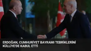 Erdoğan, Cumhuriyet Bayramı tebriklerini Külliye’de kabul etti