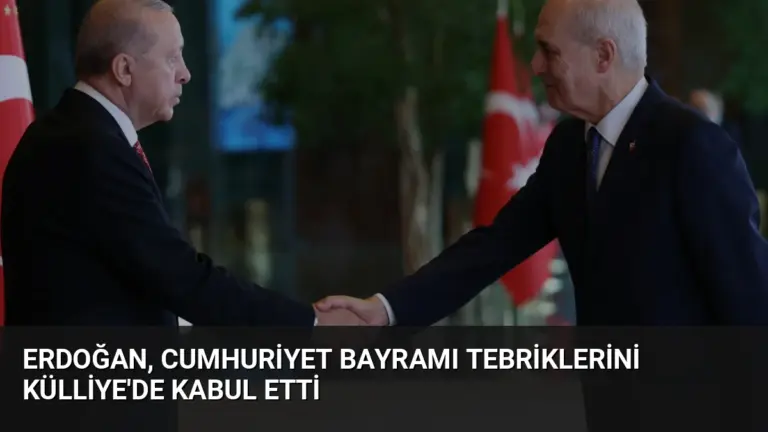 Erdoğan, Cumhuriyet Bayramı tebriklerini Külliye’de kabul etti