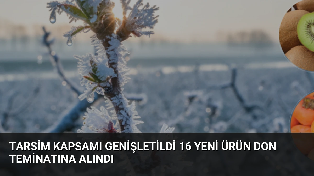 TARSİM Kapsamı Genişletildi 16 Yeni Ürün Don Teminatına Alındı
