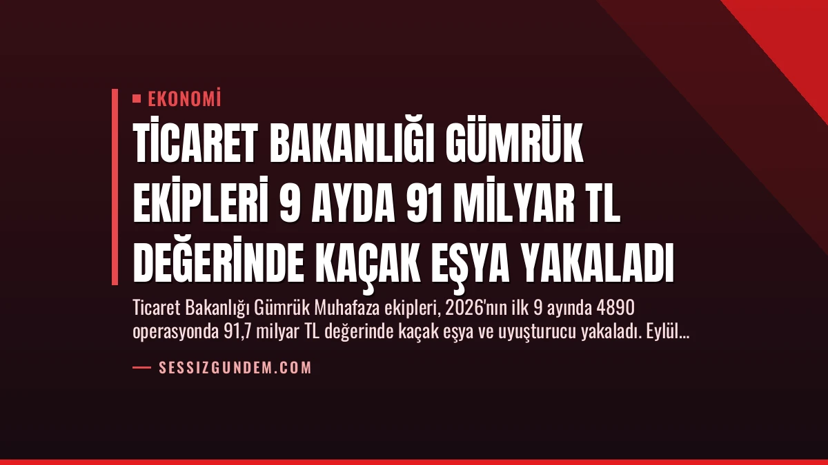 Ticaret Bakanlığı Gümrük Ekipleri 9 Ayda 91 Milyar TL Değerinde Kaçak Eşya Yakaladı