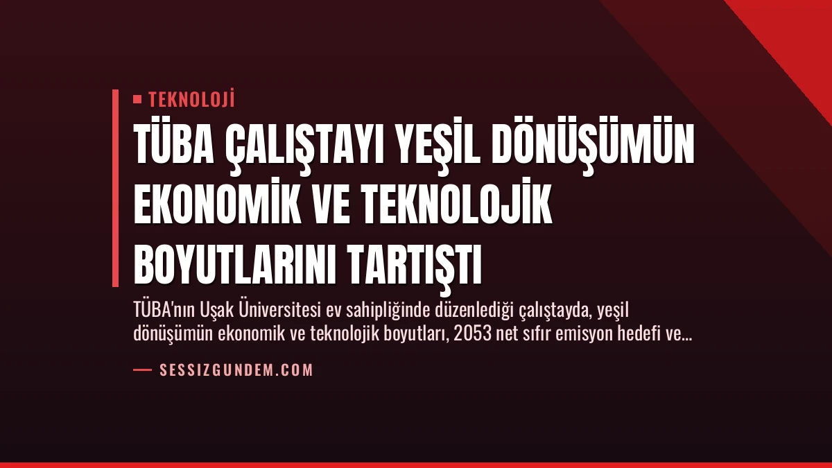 TÜBA Çalıştayı Yeşil Dönüşümün Ekonomik ve Teknolojik Boyutlarını Tartıştı